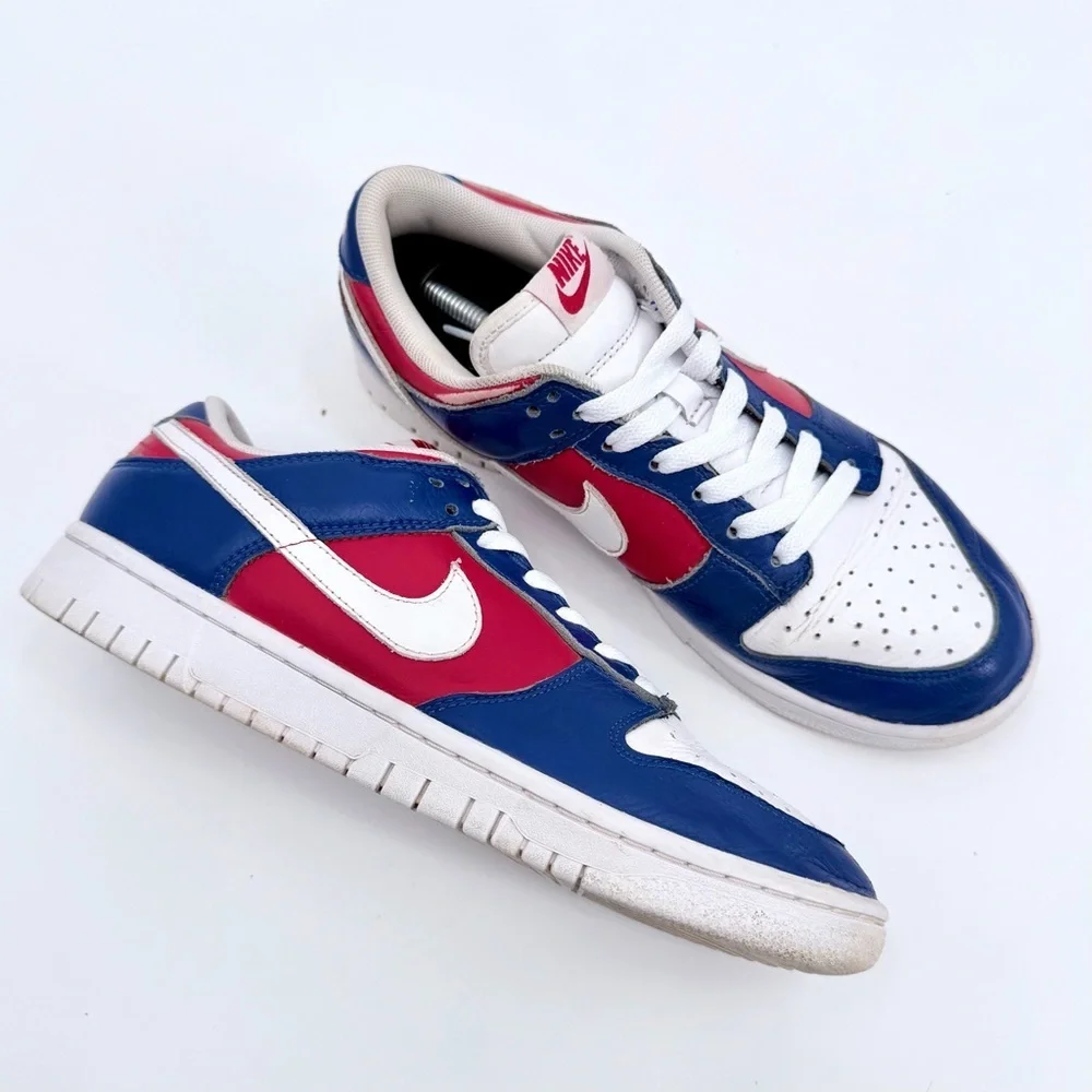 NIKE DUNK LOW BY YOU Team USA Olympic Red White Blue Sneakers